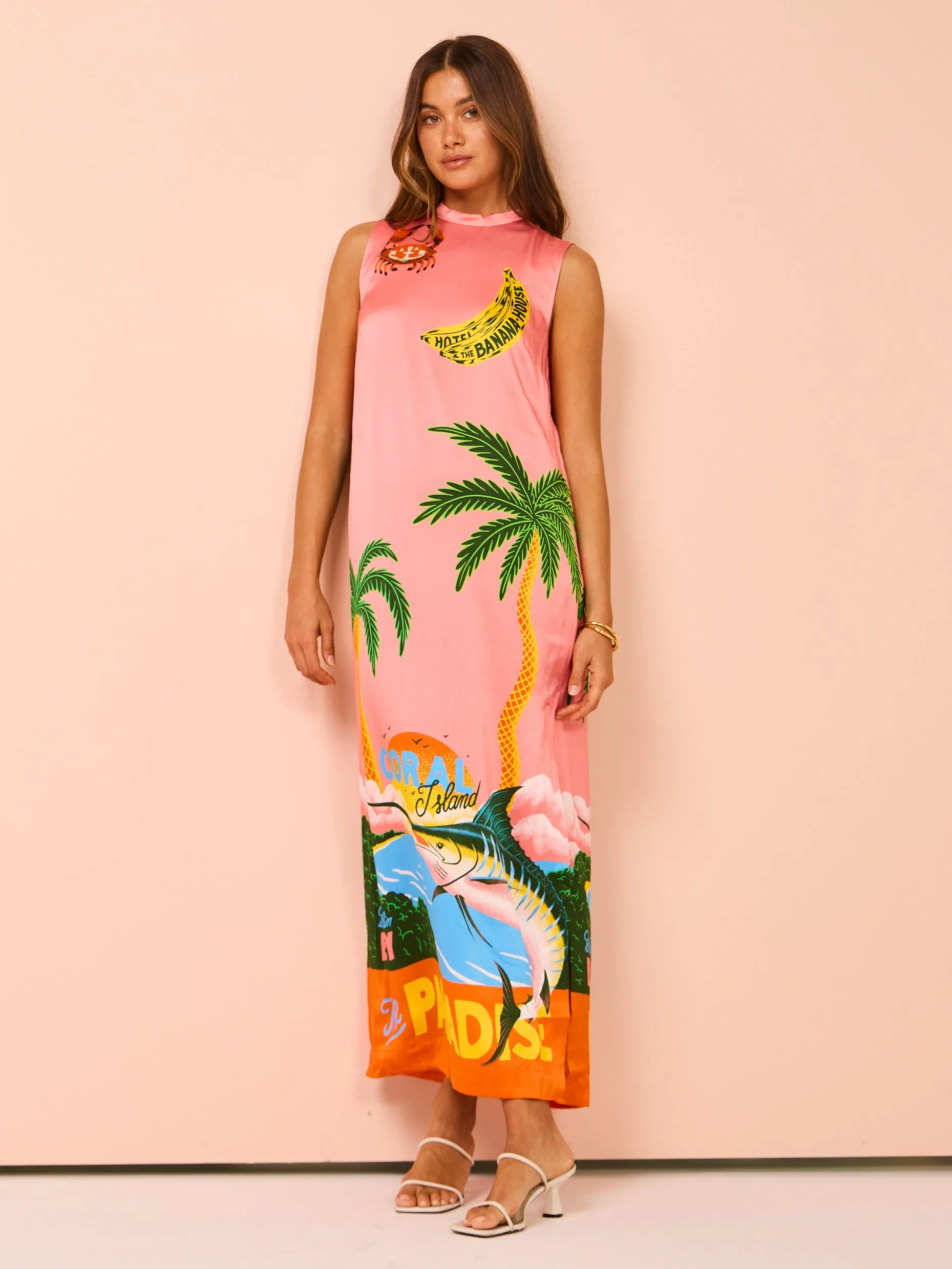 Alemais Paradiso Silk Midi Dress in Multi