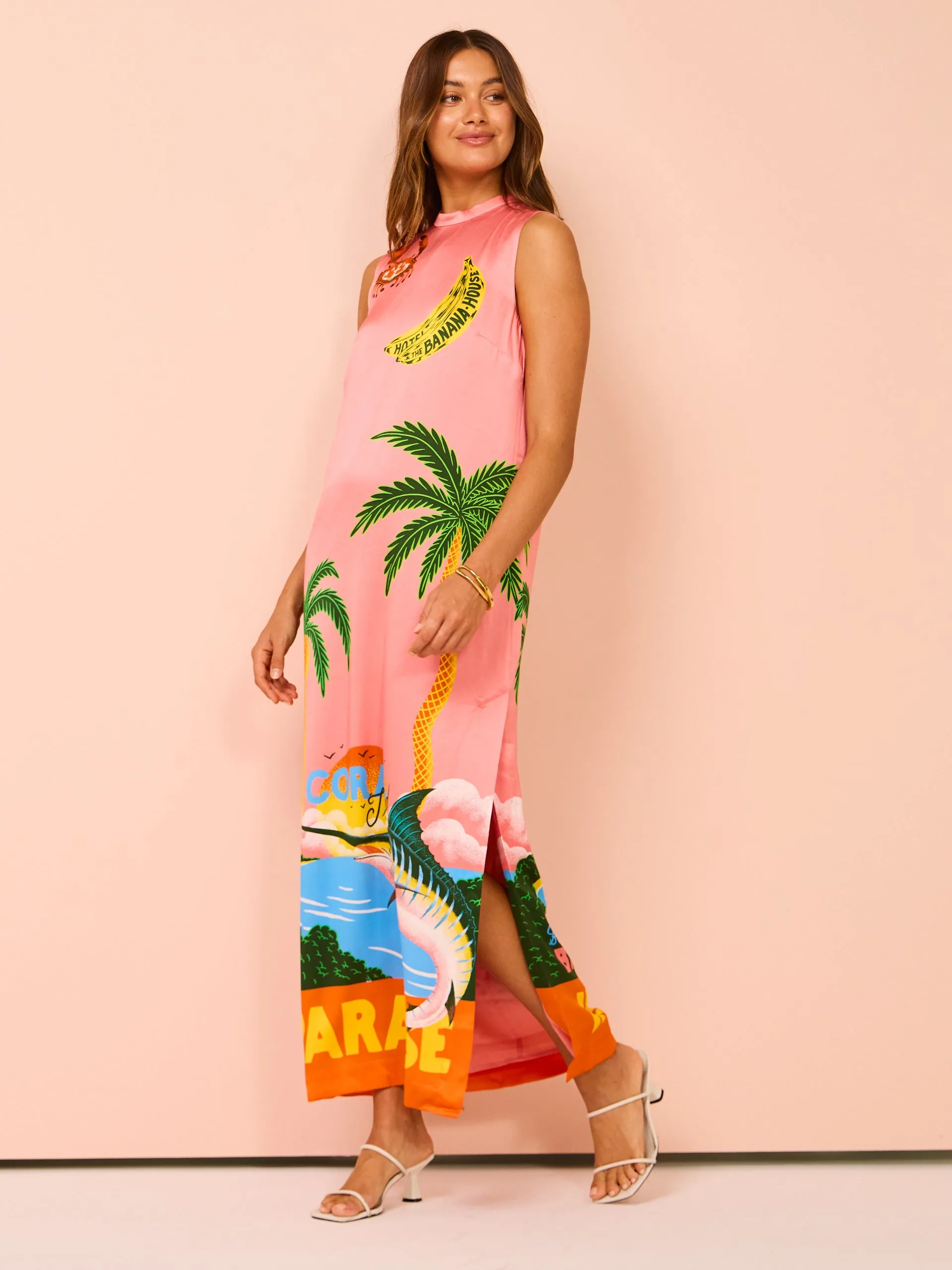 Alemais Paradiso Silk Midi Dress in Multi