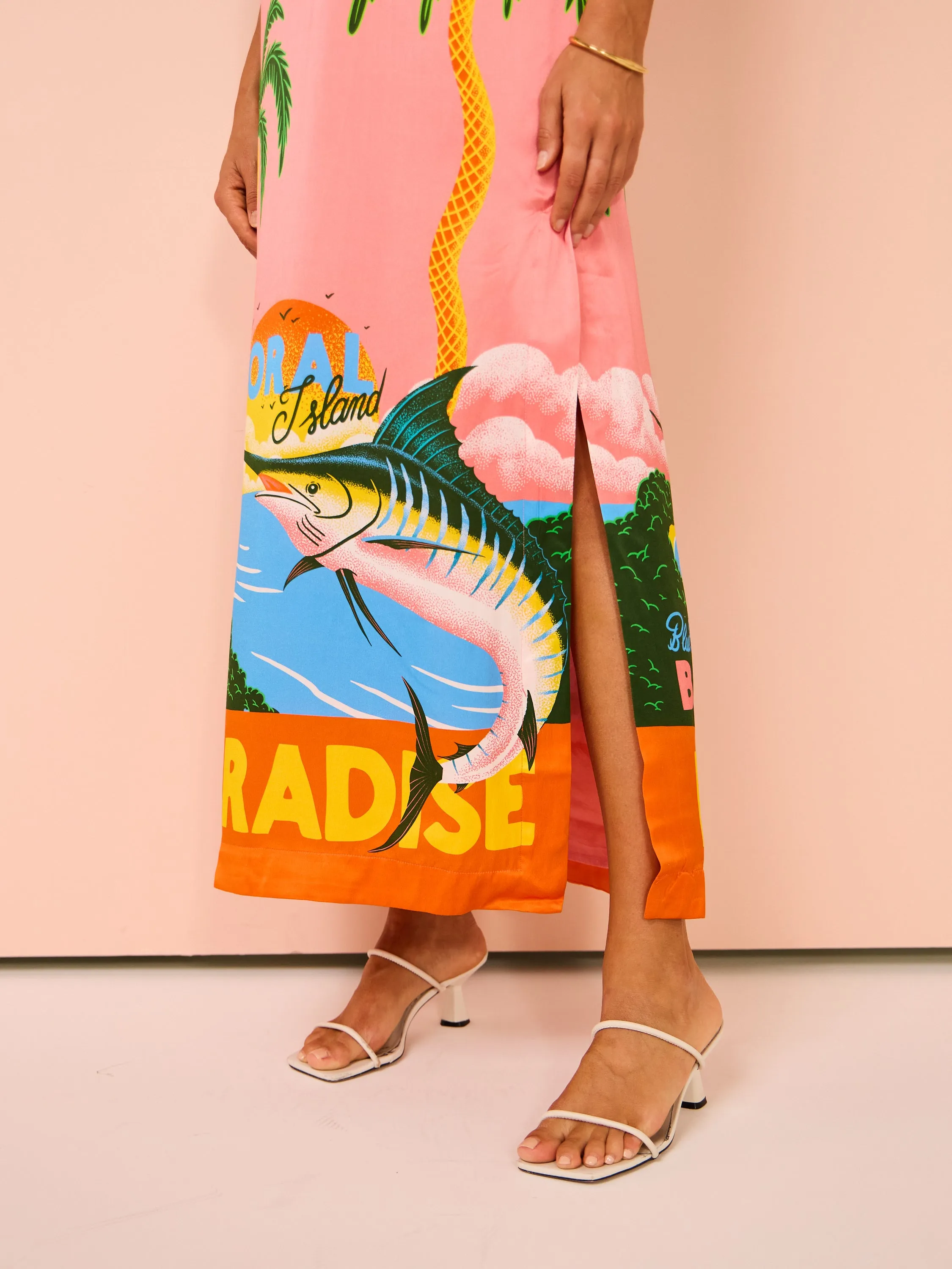 Alemais Paradiso Silk Midi Dress in Multi