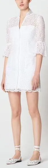 All-Over Lace Shirt-Dress