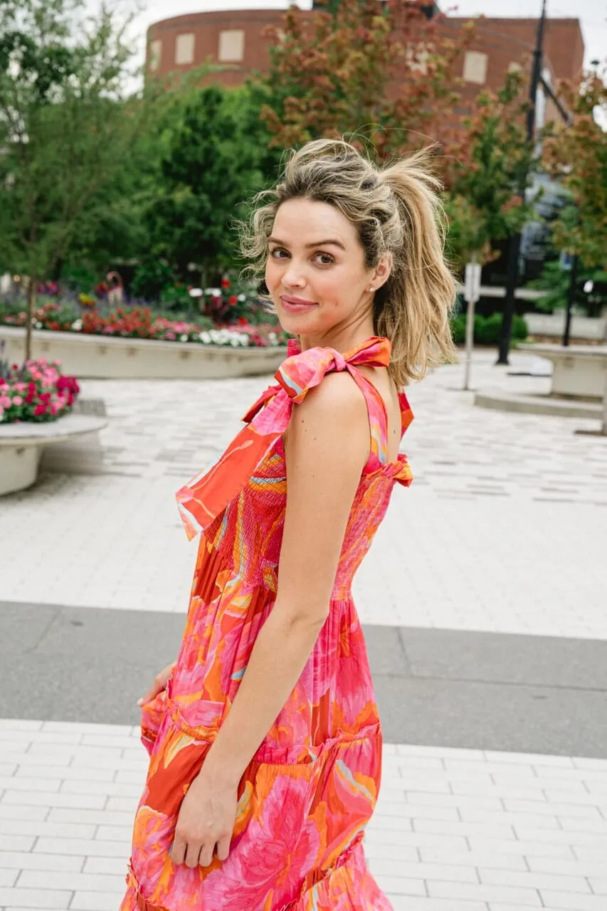 Audrey Midi Dress | Bright Floral