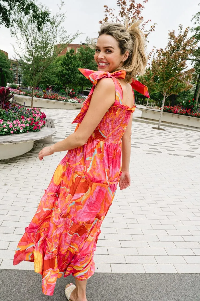 Audrey Midi Dress | Bright Floral