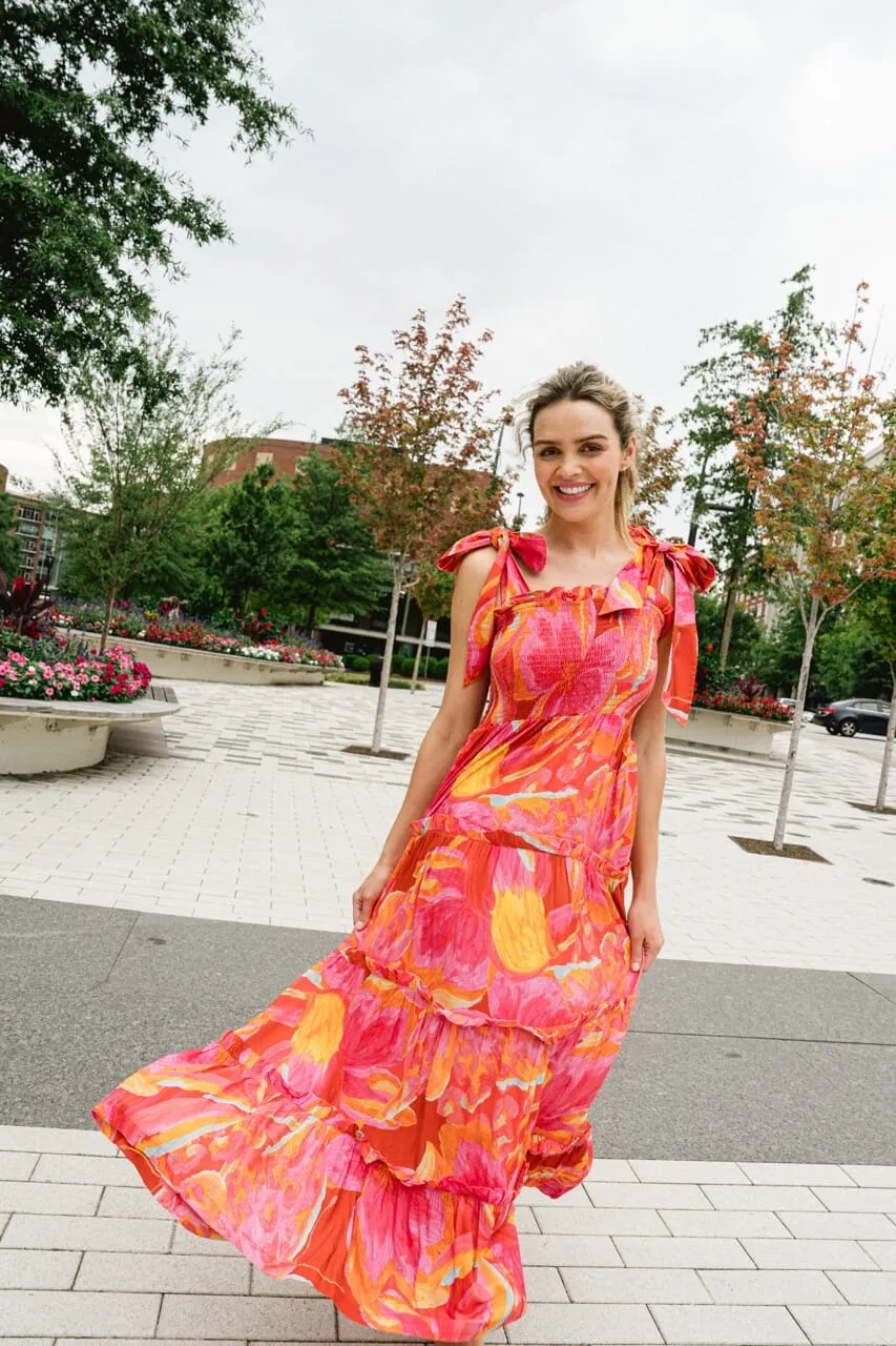 Audrey Midi Dress | Bright Floral