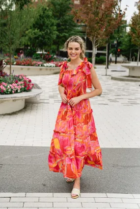 Audrey Midi Dress | Bright Floral