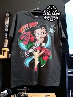 Betty Cutie Tattoo Black Single Stitch t shirt