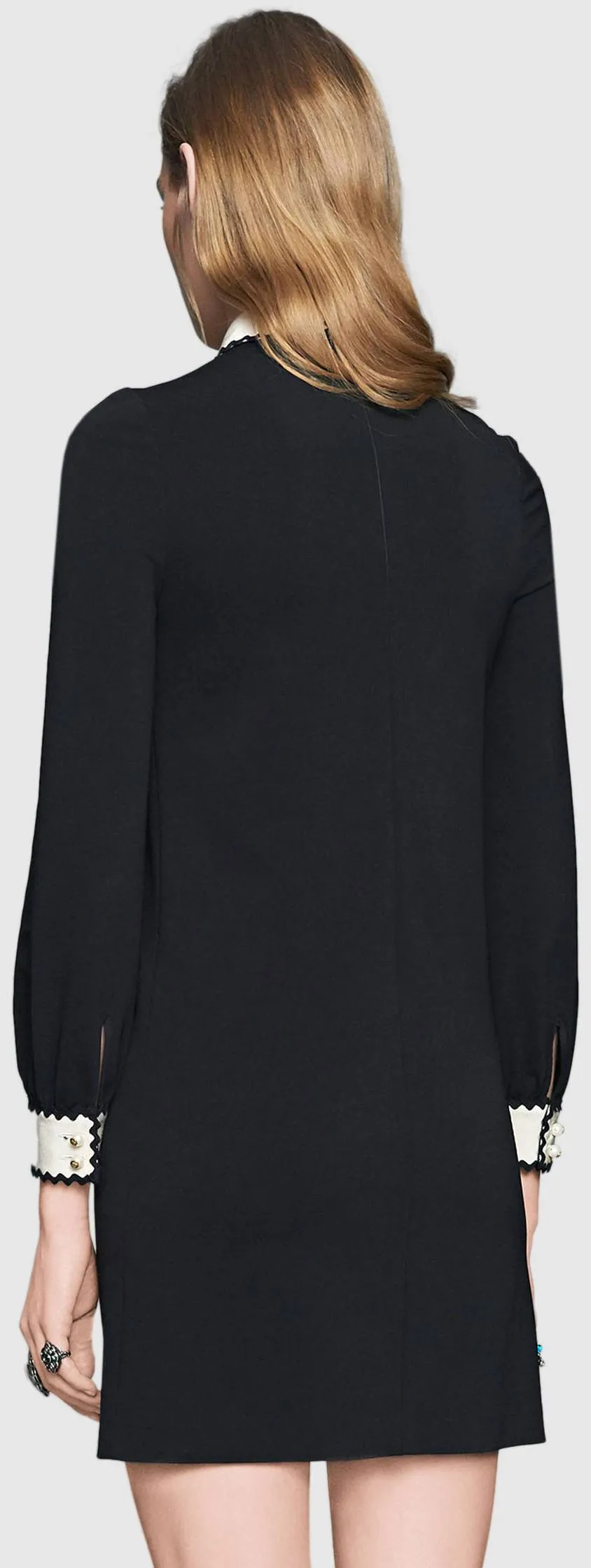 Black & White Long-Sleeve Dress