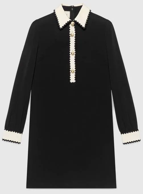 Black & White Long-Sleeve Dress