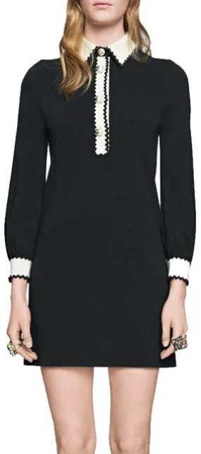 Black & White Long-Sleeve Dress