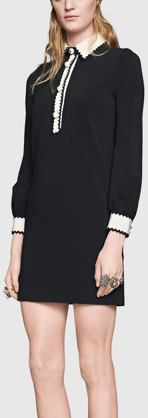 Black & White Long-Sleeve Dress