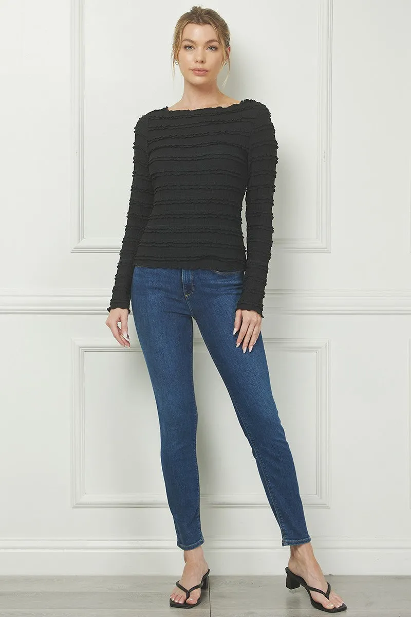 Black Layered Lace Top