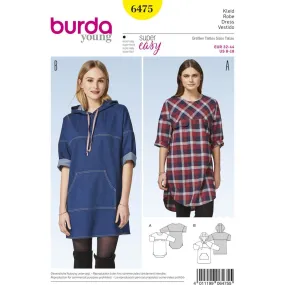 Burda Style Pattern B6475 Women's Hooded Dress