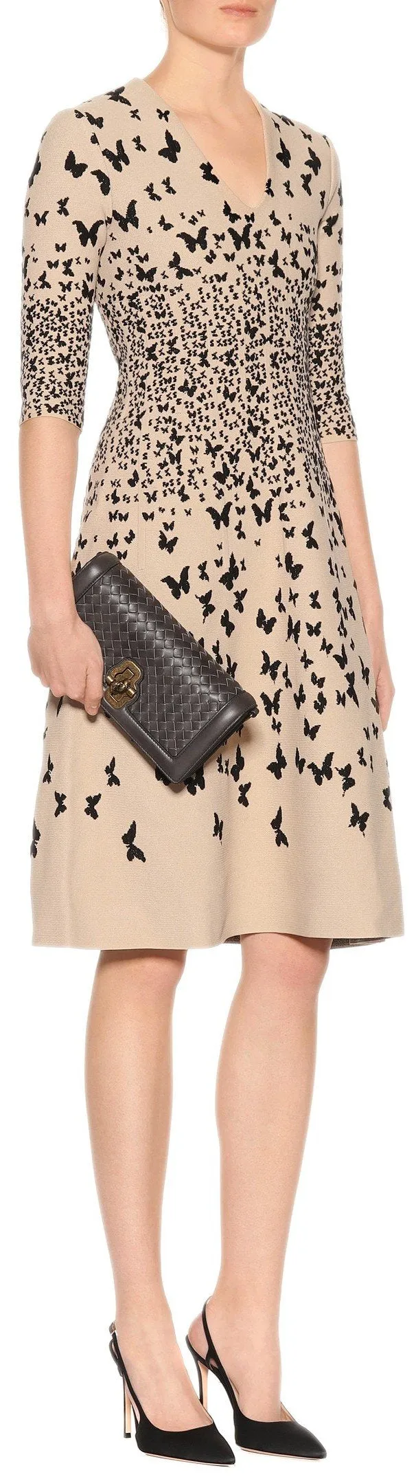 Butterfly-Jacquard Dress