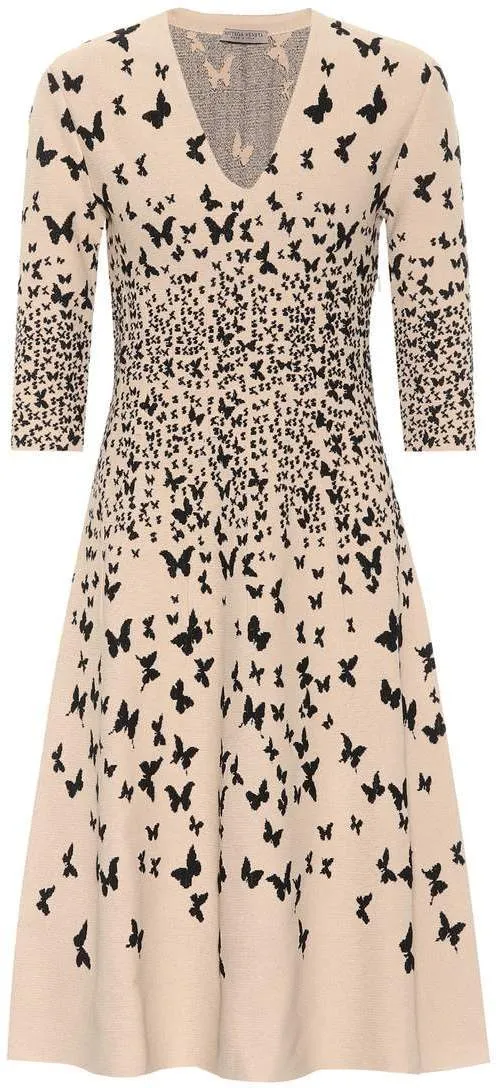 Butterfly-Jacquard Dress