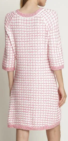 Cashmere-Blend Lattice Knit Dress