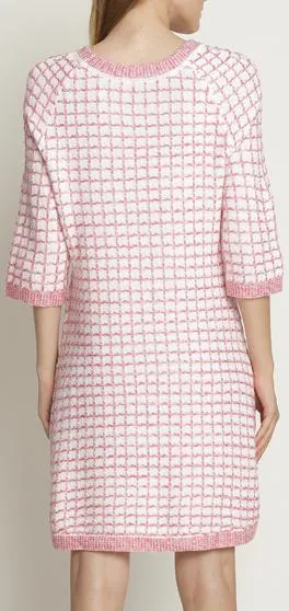 Cashmere-Blend Lattice Knit Dress