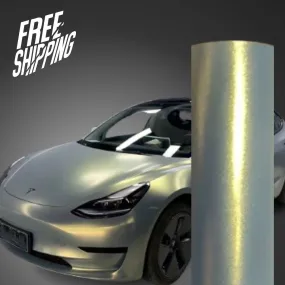 Color Shift Diamond Gray Gold Vinyl Wrap