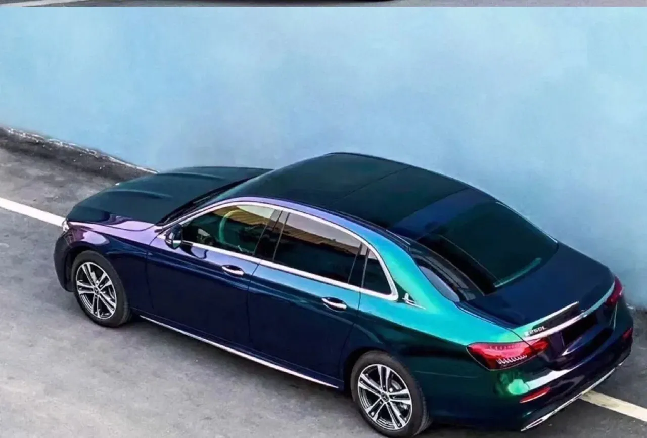 Color Shift Shiny Purple Green Vinyl Wrap