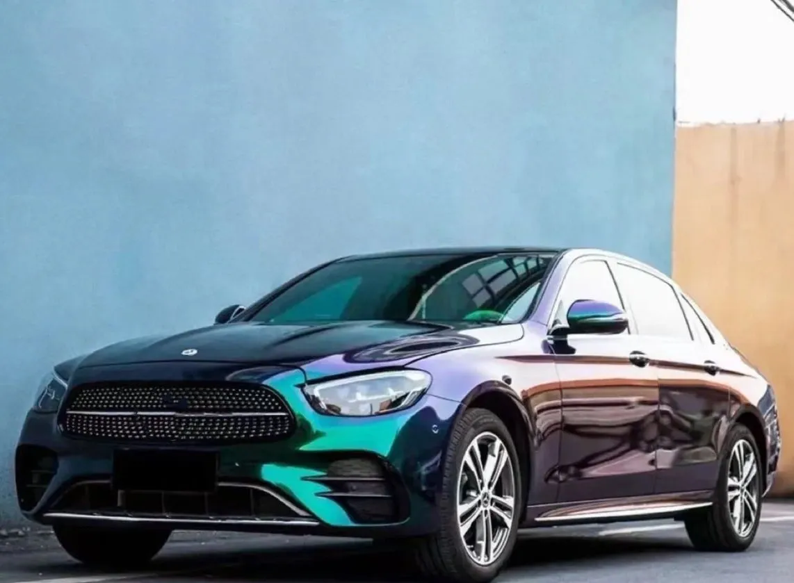 Color Shift Shiny Purple Green Vinyl Wrap