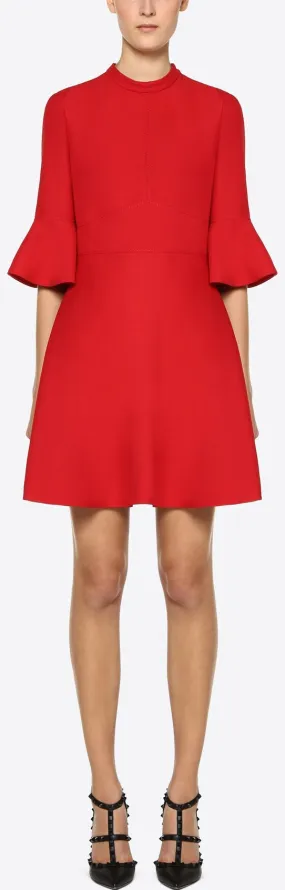 Crepe Couture Dress, Red