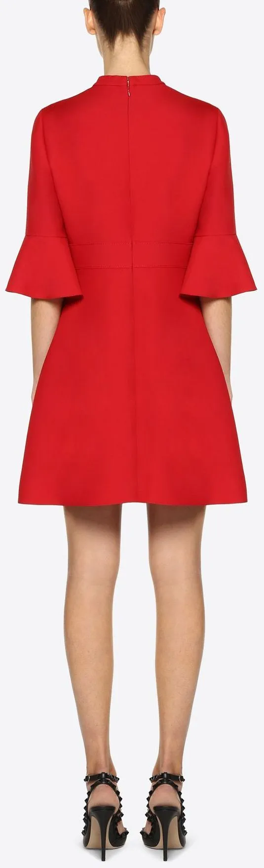 Crepe Couture Dress, Red