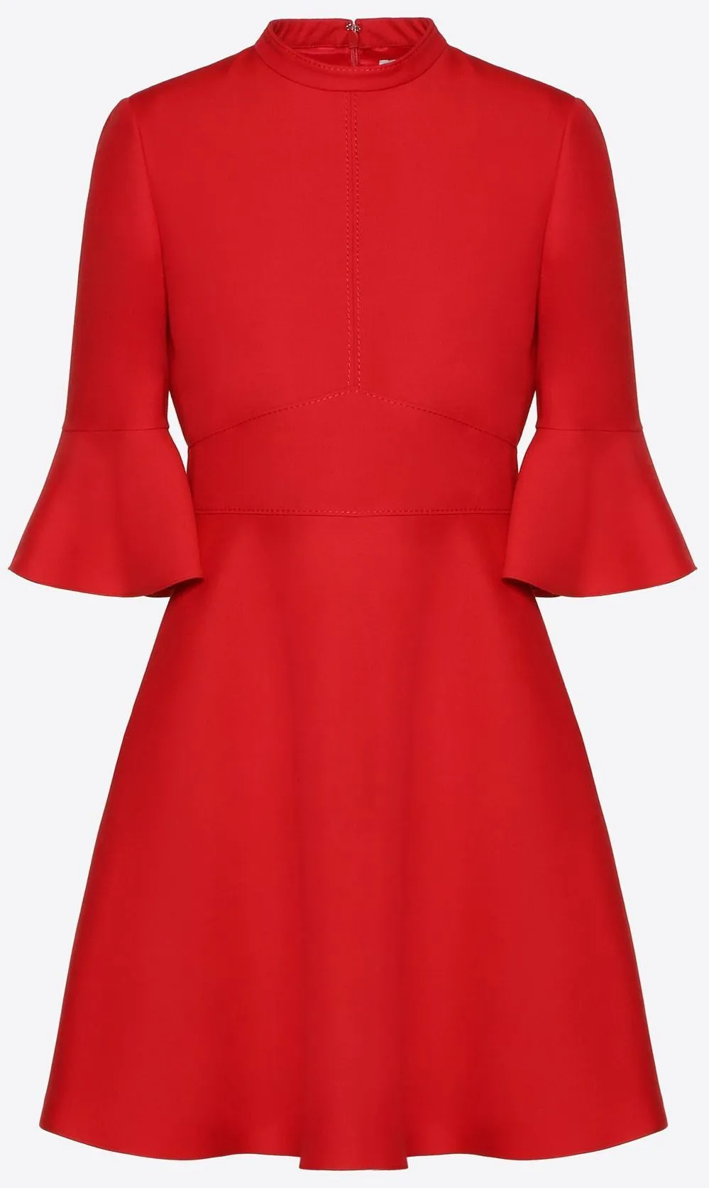 Crepe Couture Dress, Red