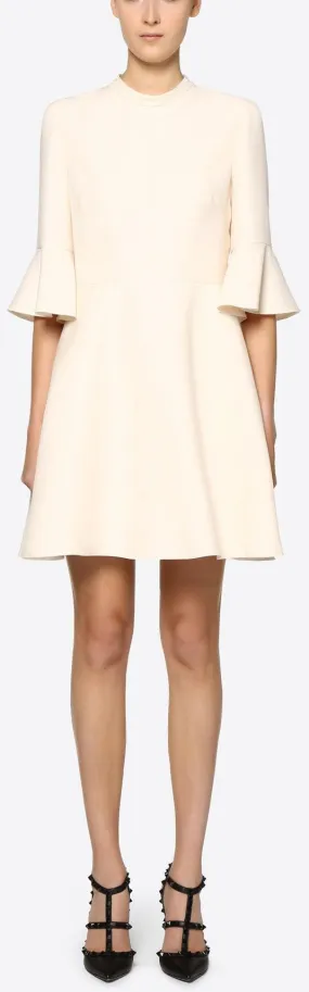 Crepe Couture Dress, White
