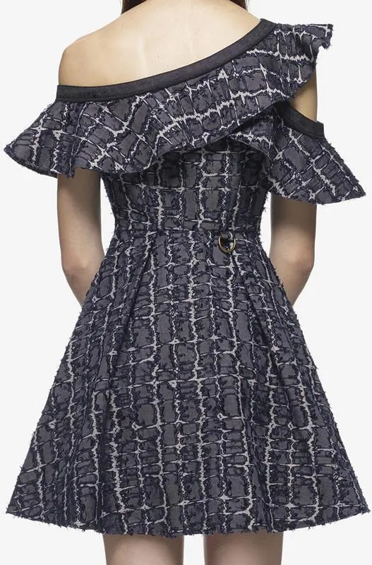 Denim Frill Mini Dress