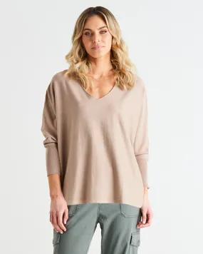 DESTINY KNIT JUMPER - LATTE