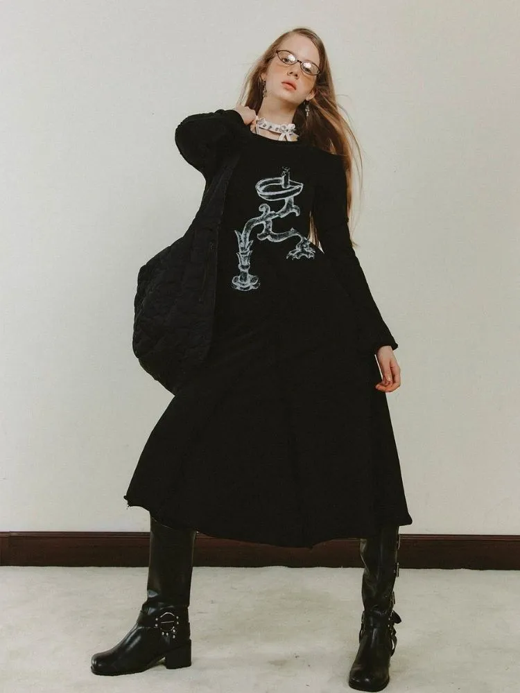 Dragon Claw Candlestick Knitted Long Dresses【s0000006175】