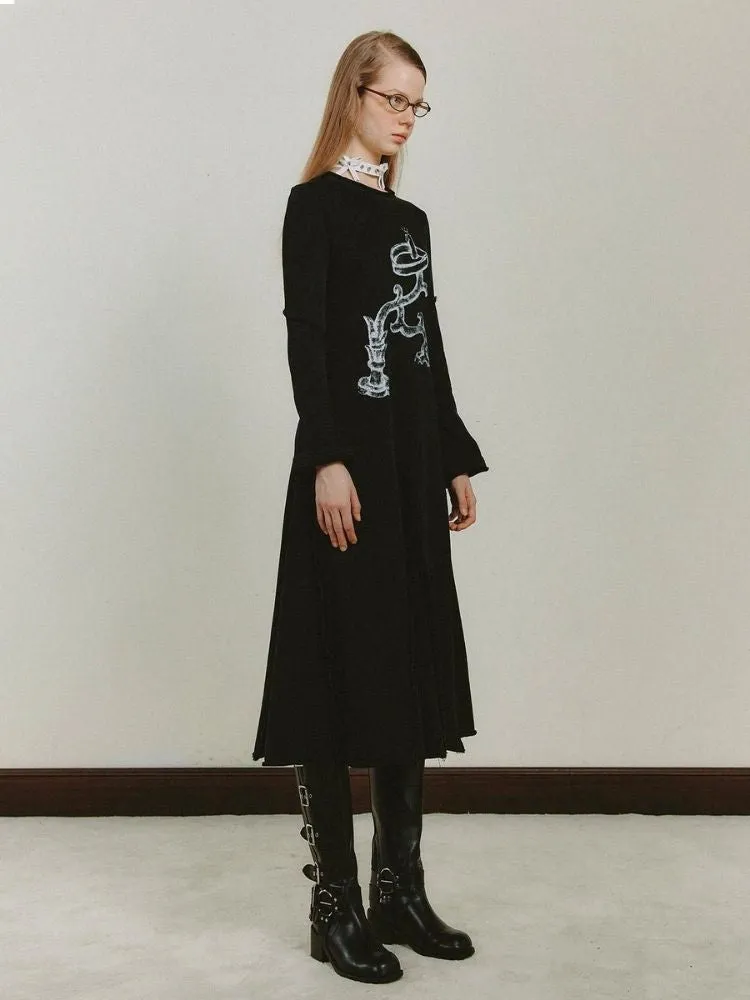 Dragon Claw Candlestick Knitted Long Dresses【s0000006175】