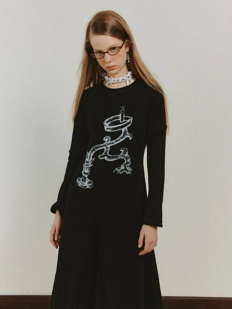 Dragon Claw Candlestick Knitted Long Dresses【s0000006175】