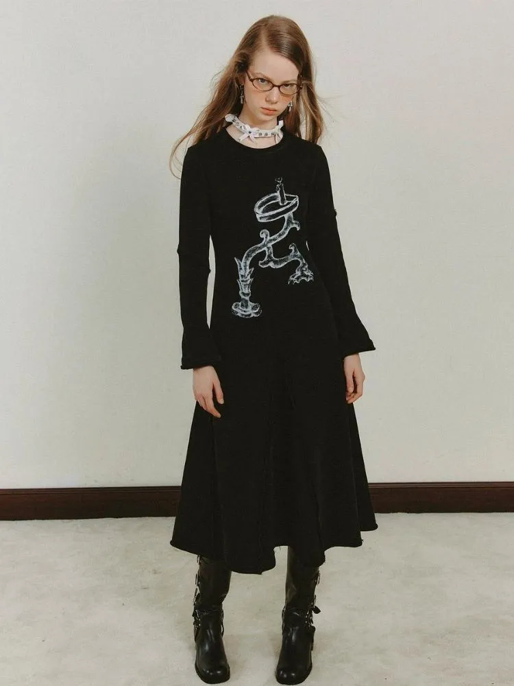 Dragon Claw Candlestick Knitted Long Dresses【s0000006175】