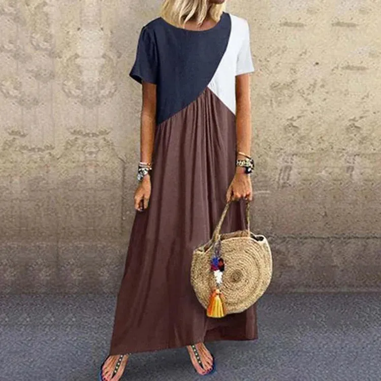DressBetty - 2024 Vibrant Beach Patchwork Boho Maxi Dress