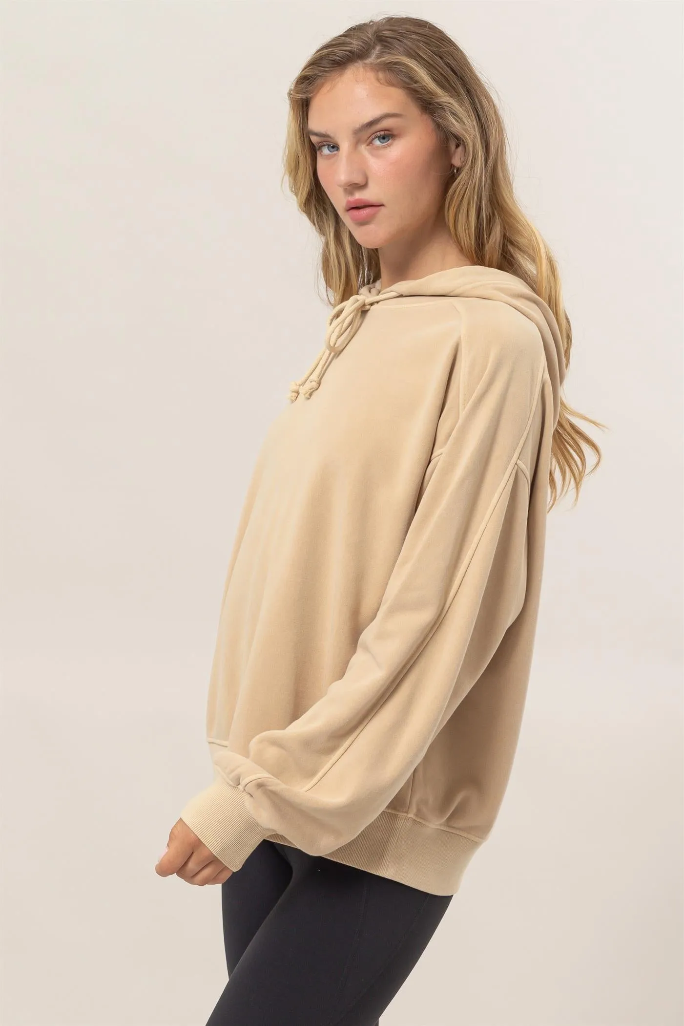 DZ24E439-Seam-Detail Oversized Hoodie