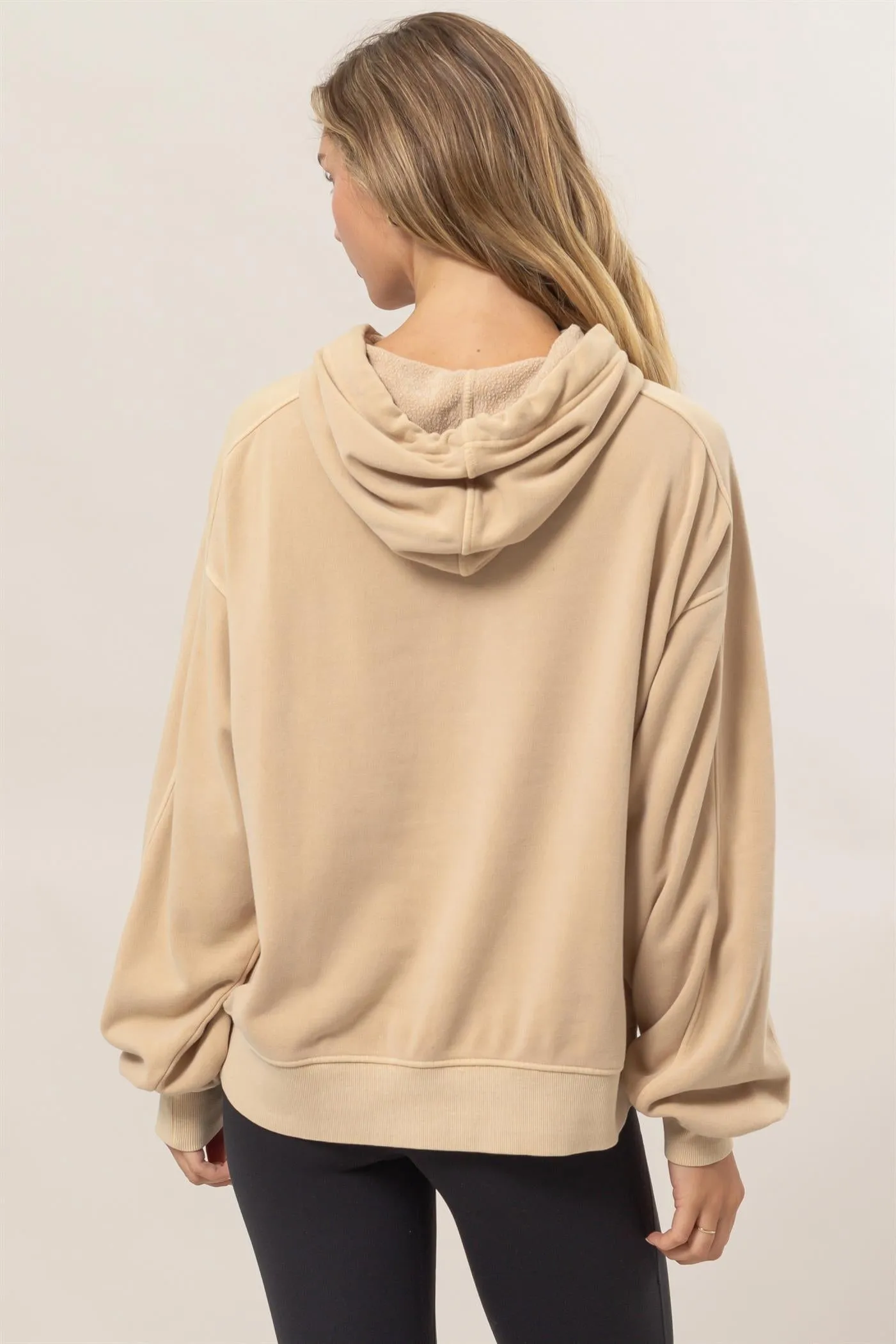 DZ24E439-Seam-Detail Oversized Hoodie