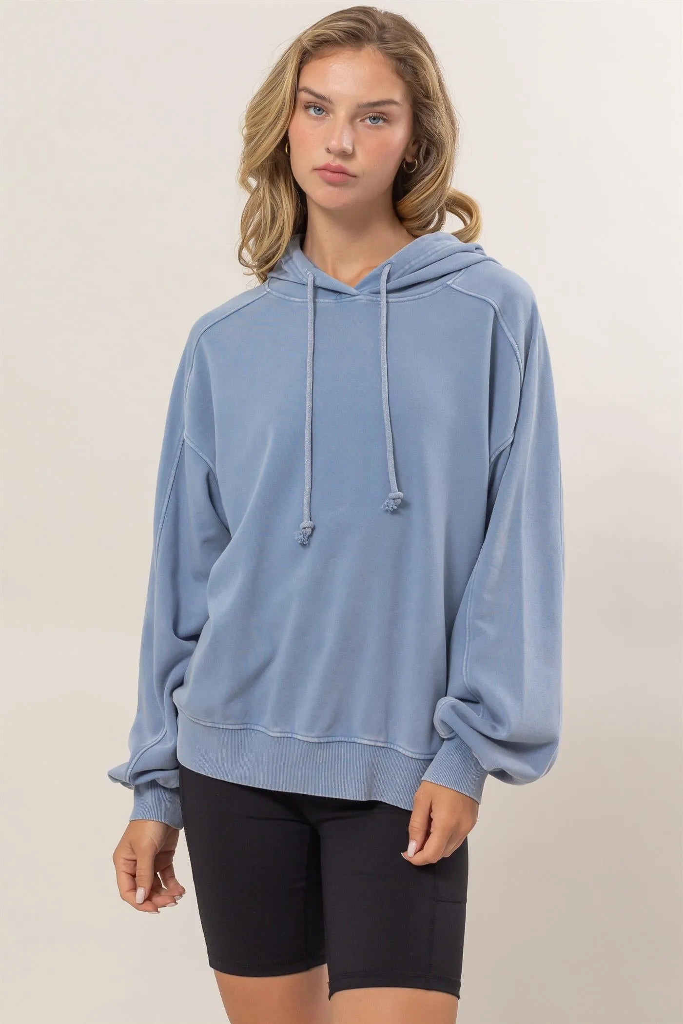DZ24E439-Seam-Detail Oversized Hoodie