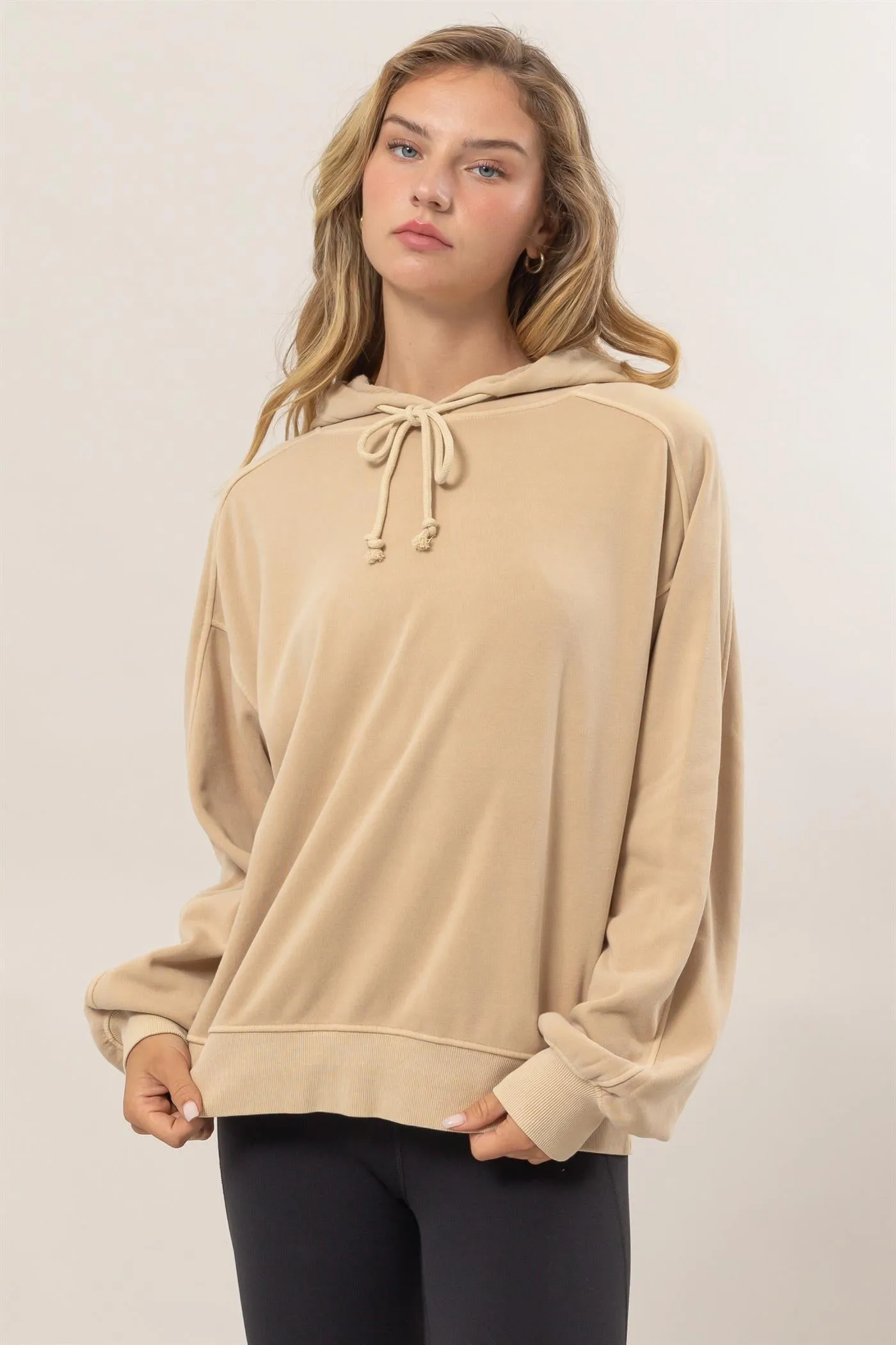 DZ24E439-Seam-Detail Oversized Hoodie