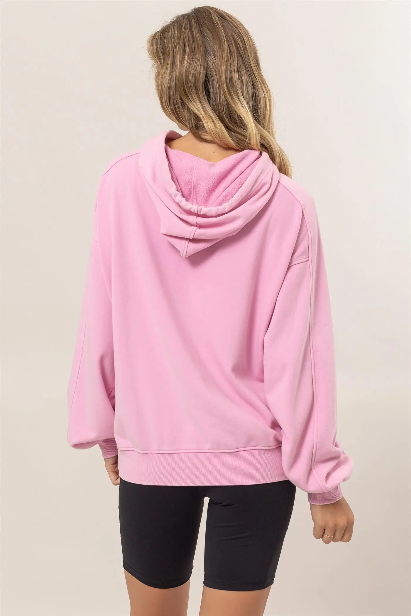 DZ24E439-Seam-Detail Oversized Hoodie