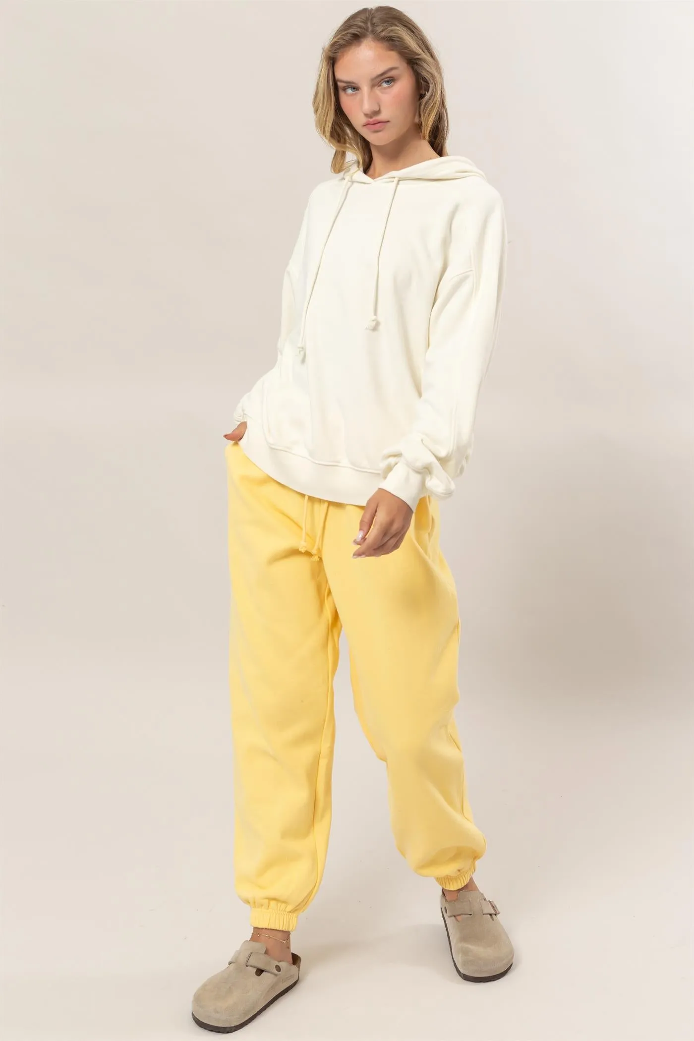 DZ24E439-Seam-Detail Oversized Hoodie