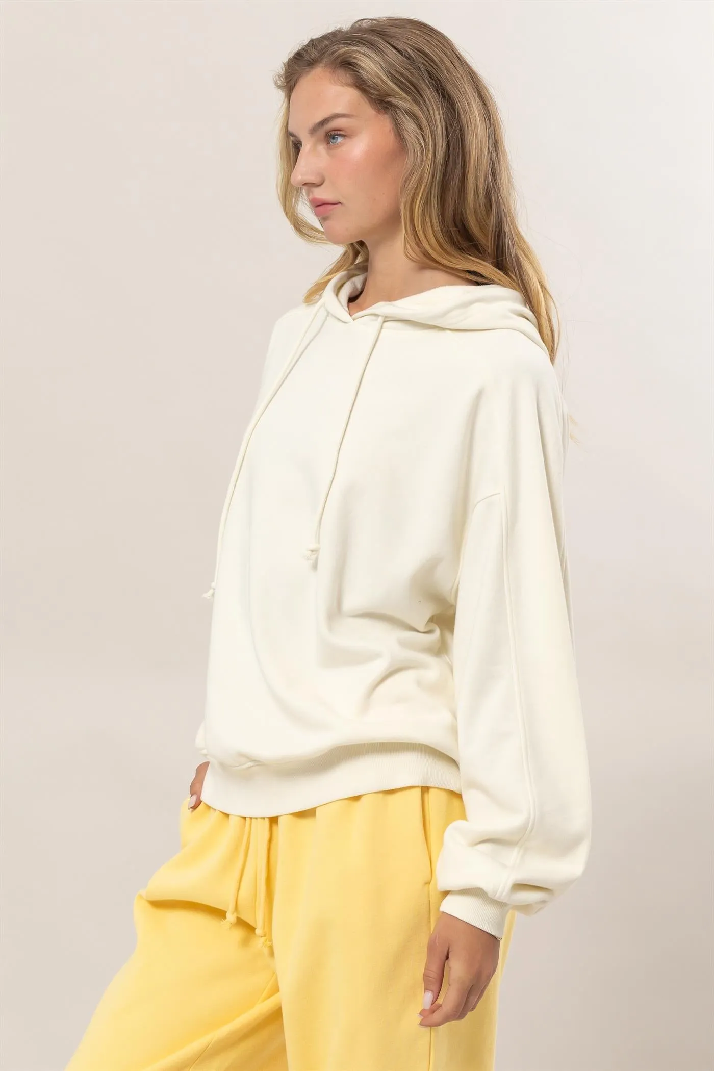 DZ24E439-Seam-Detail Oversized Hoodie