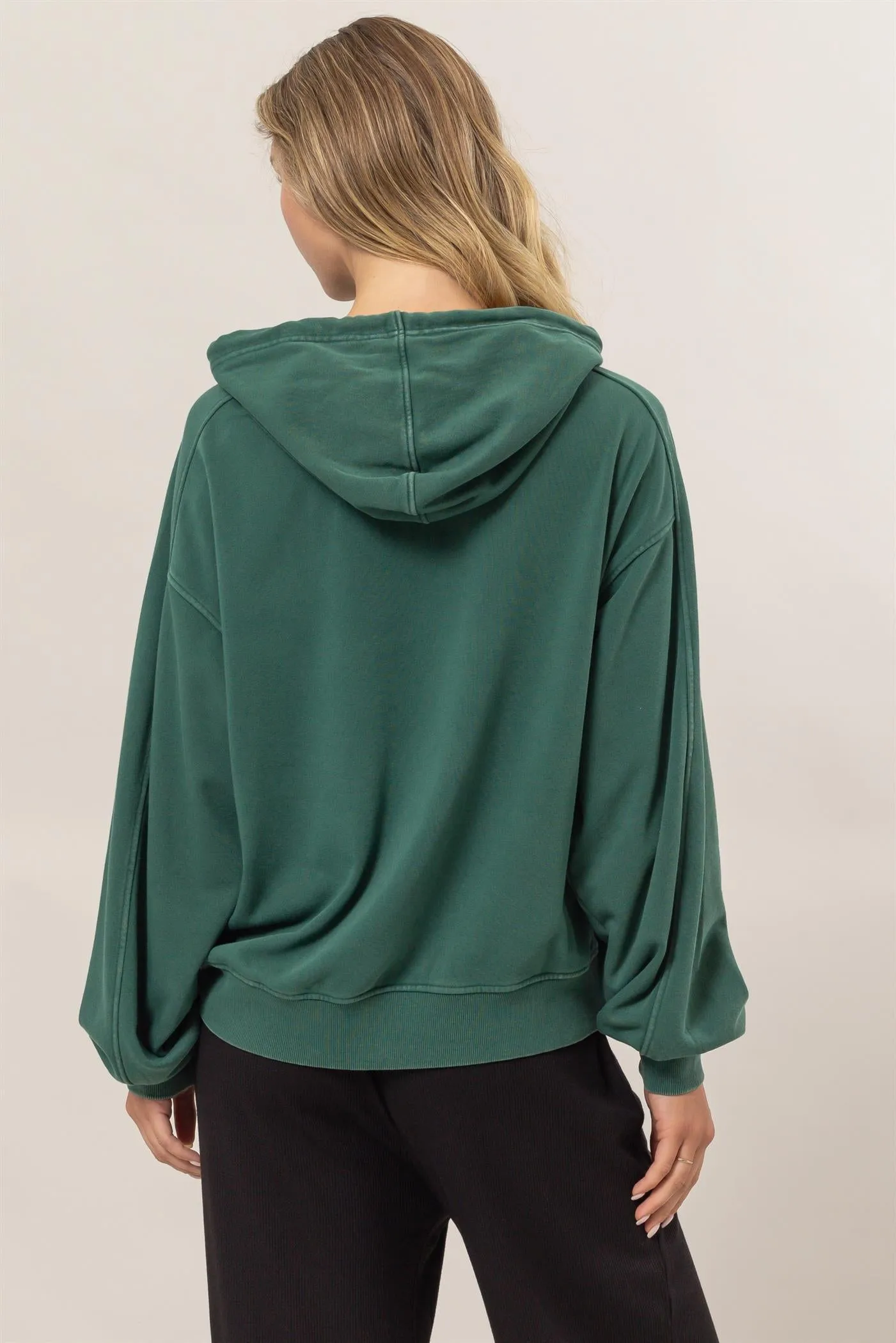 DZ24E439-Seam-Detail Oversized Hoodie