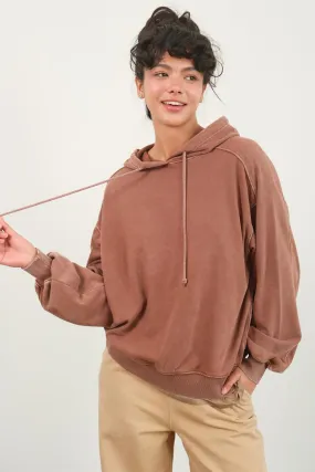 DZ24E439-Seam-Detail Oversized Hoodie