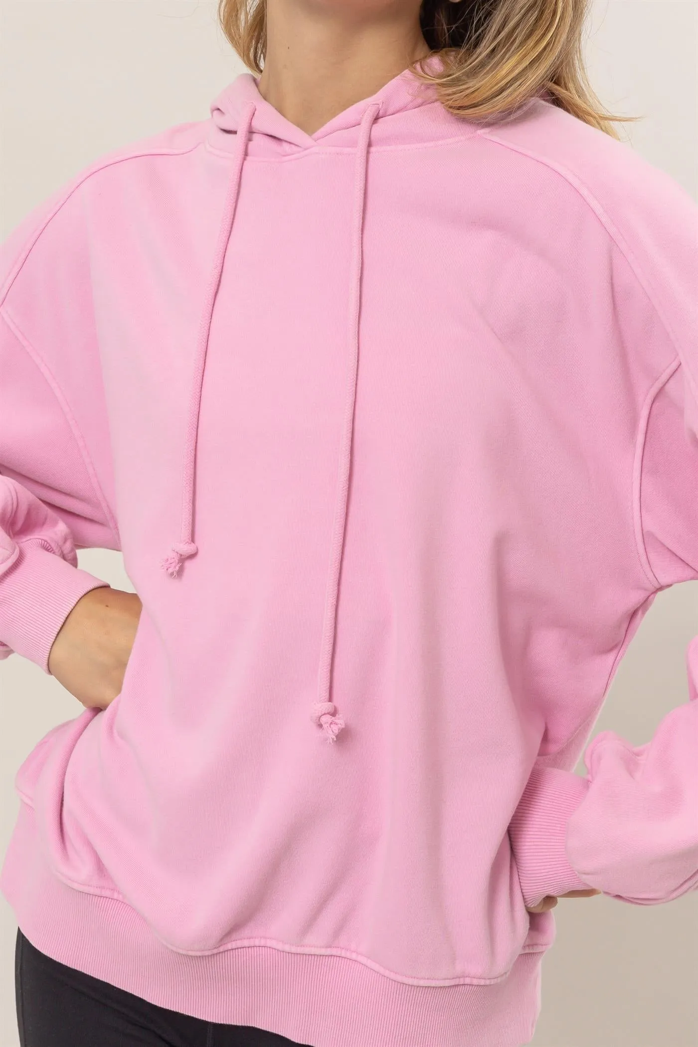 DZ24E439-Seam-Detail Oversized Hoodie