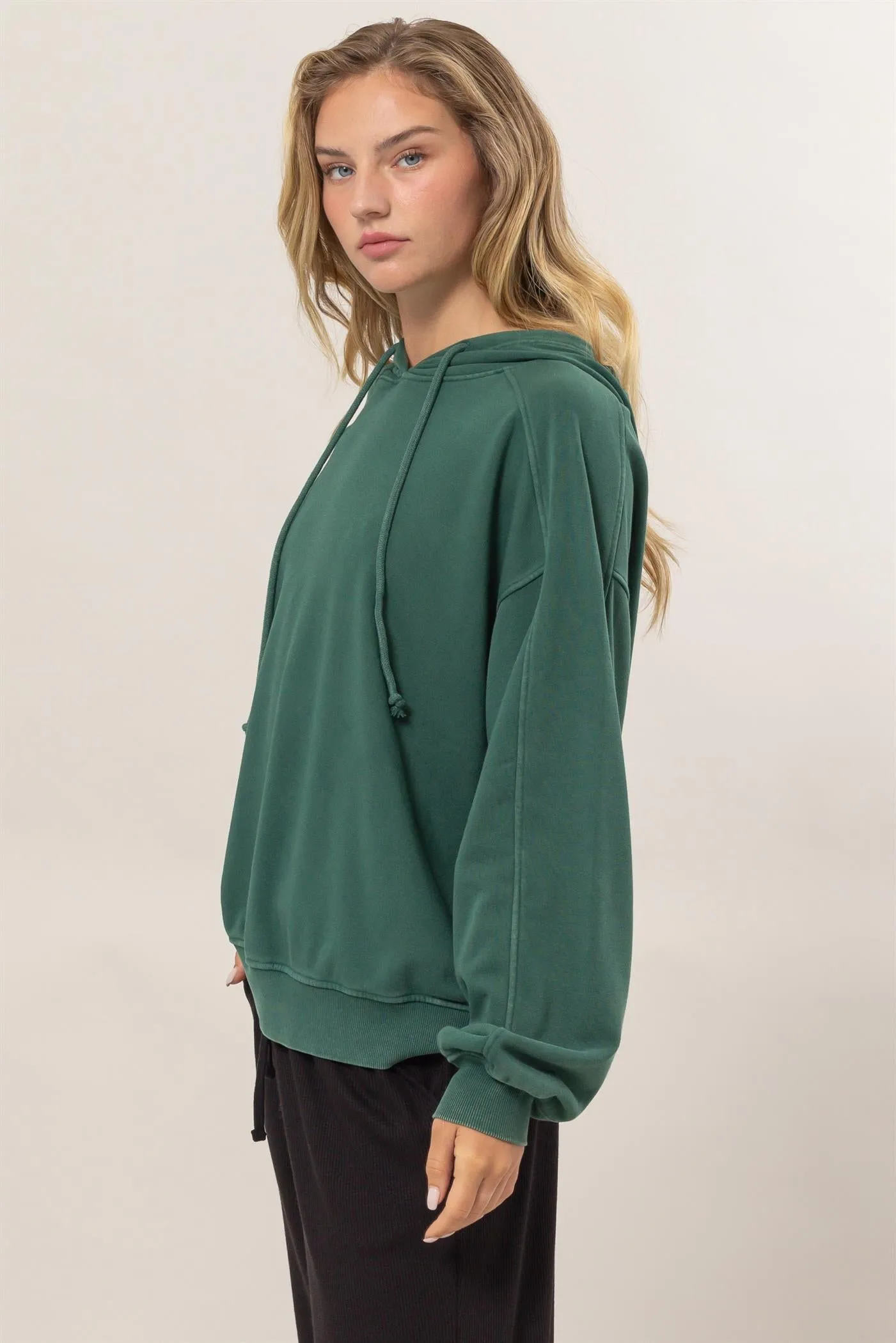 DZ24E439-Seam-Detail Oversized Hoodie