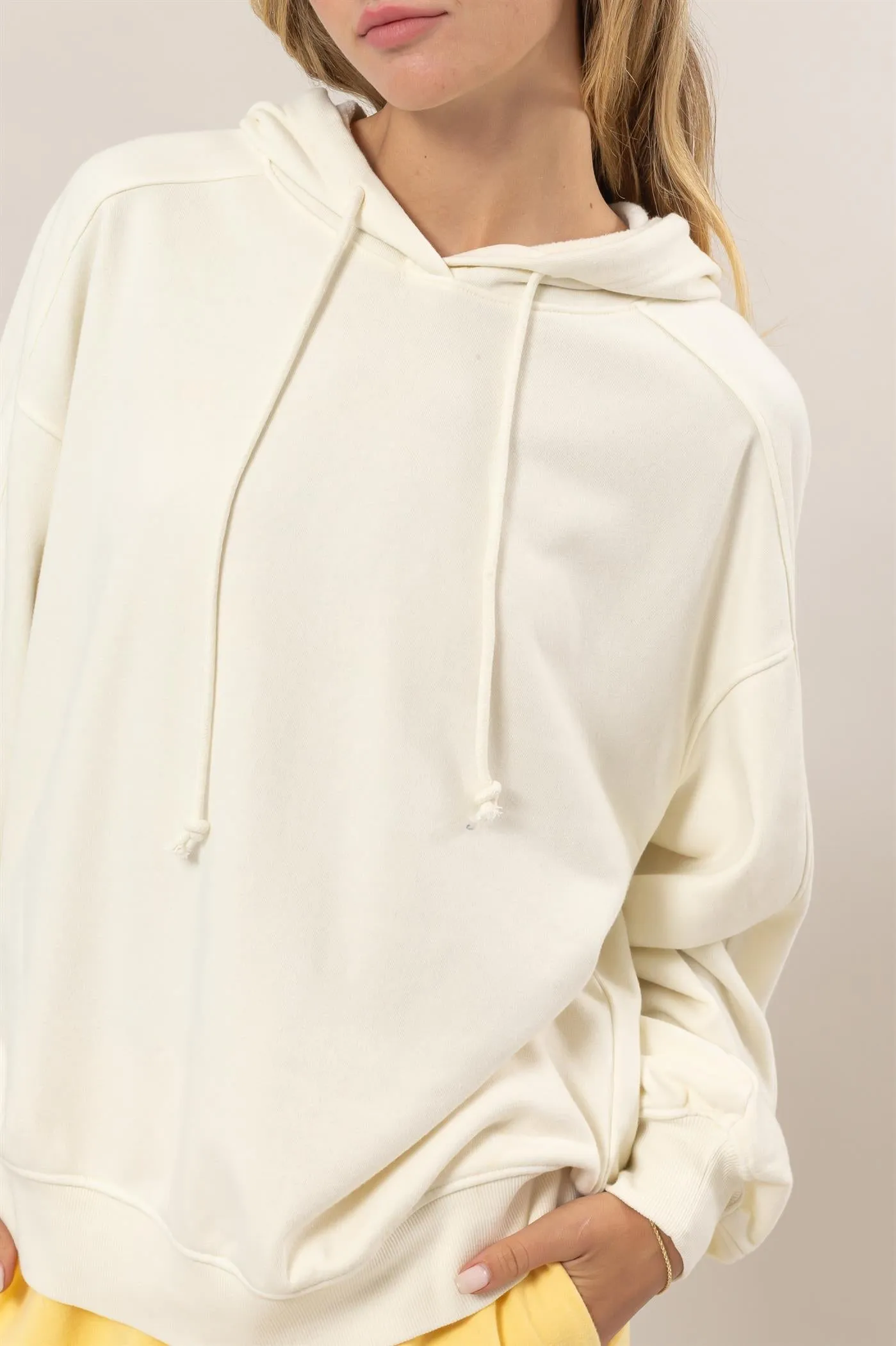 DZ24E439-Seam-Detail Oversized Hoodie
