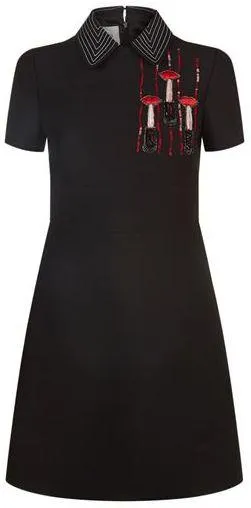 Embellished Lipstick Motif Dress