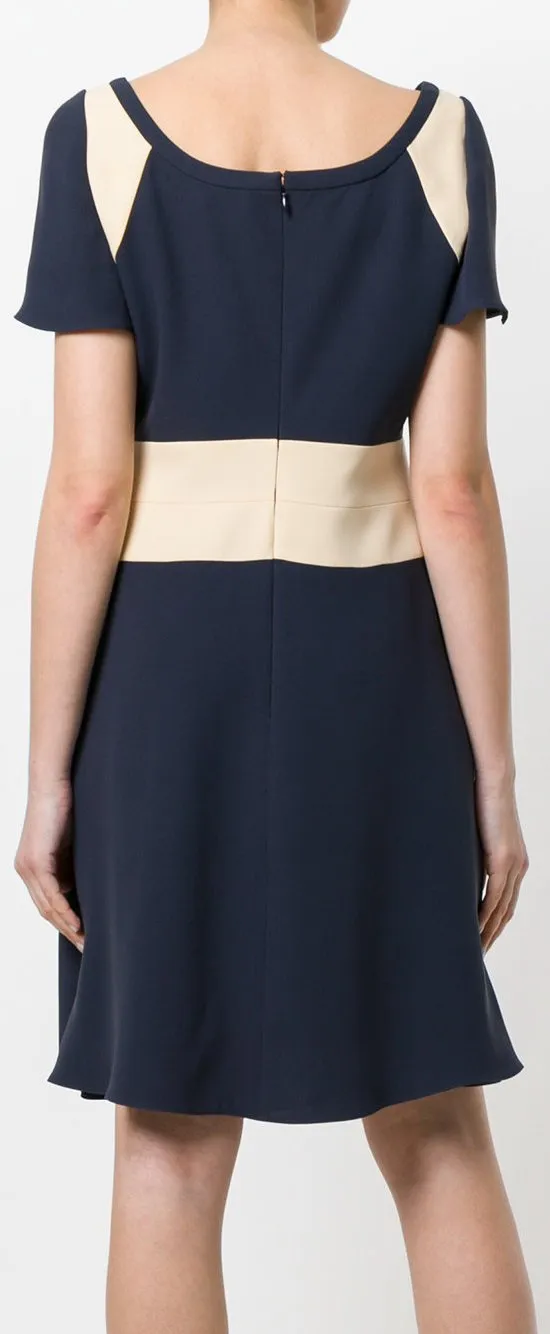 Geometric Panel Dress - Black or Blue
