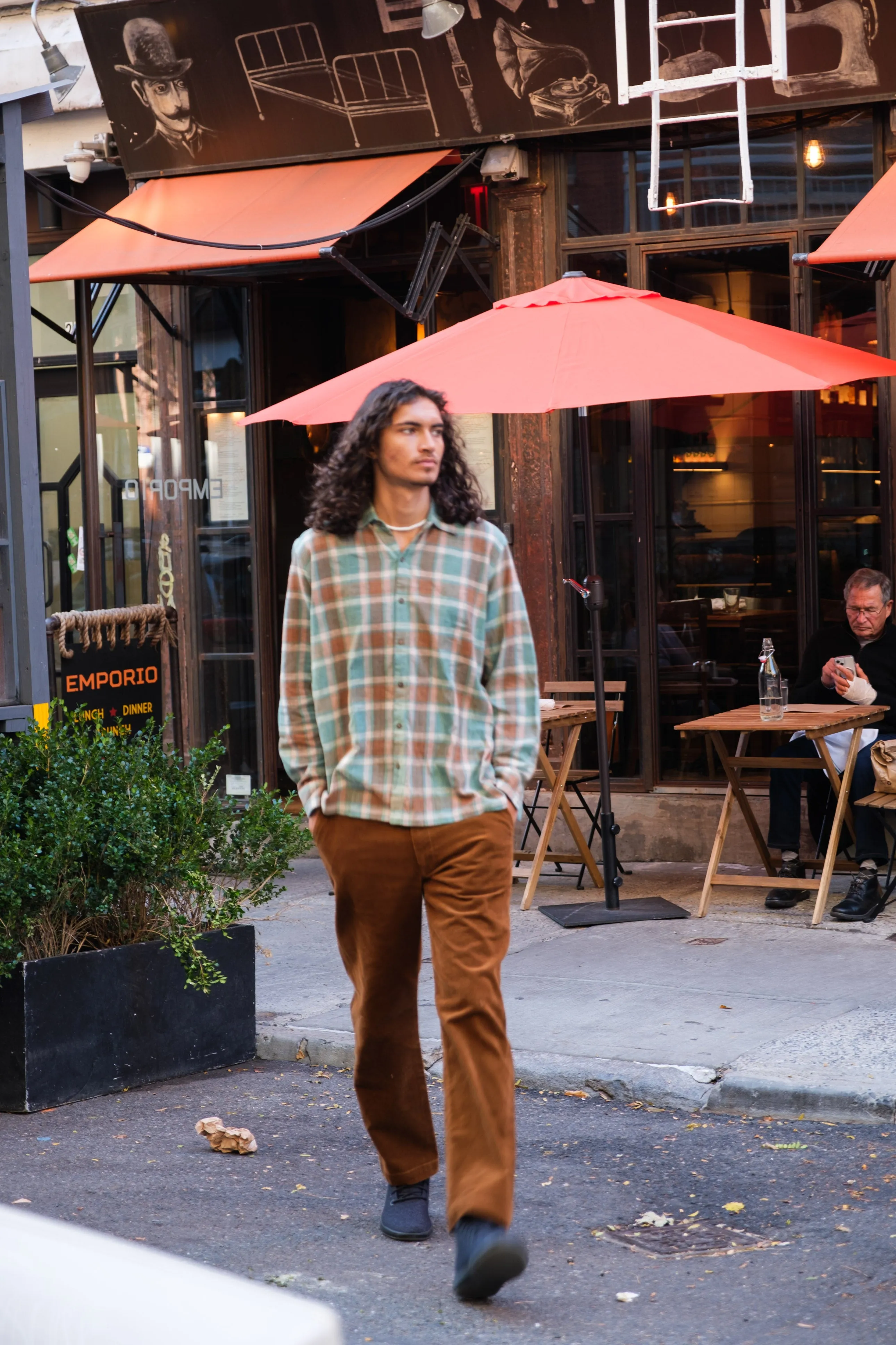 Gingham easy shirt