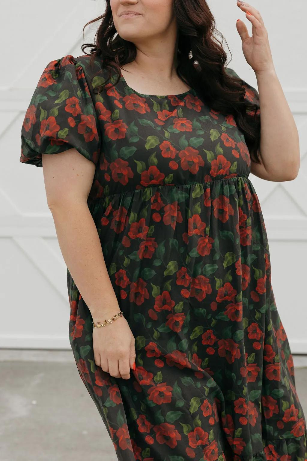 Grandview Dress-Black Floral