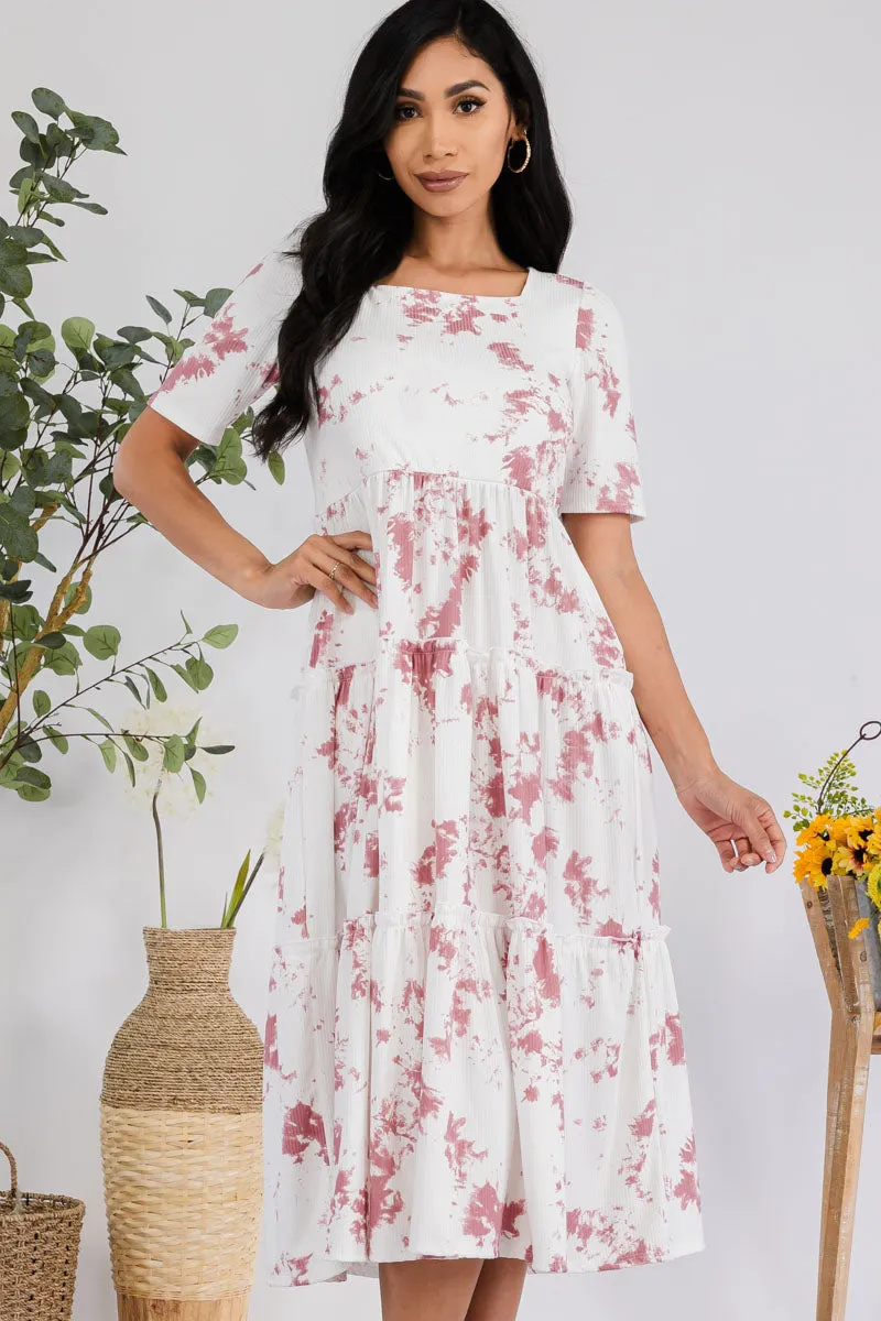 JR778R-PAINT - Drop Waist Midi Dress